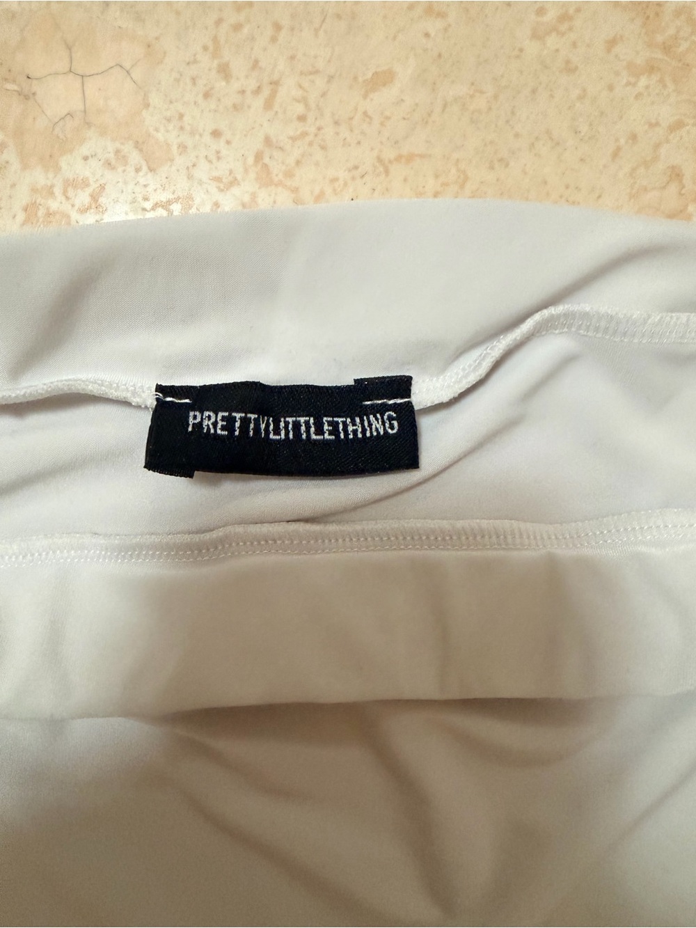 PrettyLittleThing White Basic Pencil Skirt with Branded Tag
